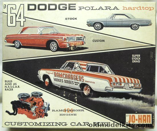 Jo-Han 1/25 1964 Dodge Polara Hardtop Customizing Kit - Stock / Custom / Super Stock Drag, C-264-149 plastic model kit